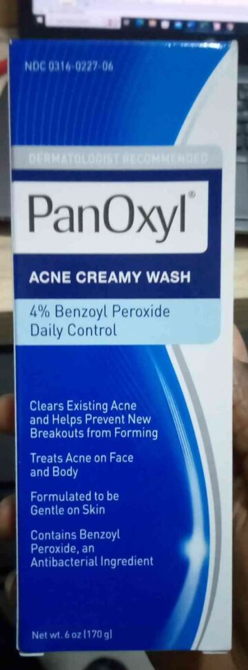 PanOxylÂ® Acne Creamy Wash Benzoyl Peroxide Daily Control 4% 170g