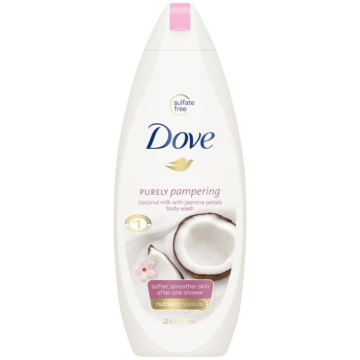 DOVE PURELY PAMPERING (coconut milk and jasmine petals) body wash | buy in Nigeria at buybetter.ng