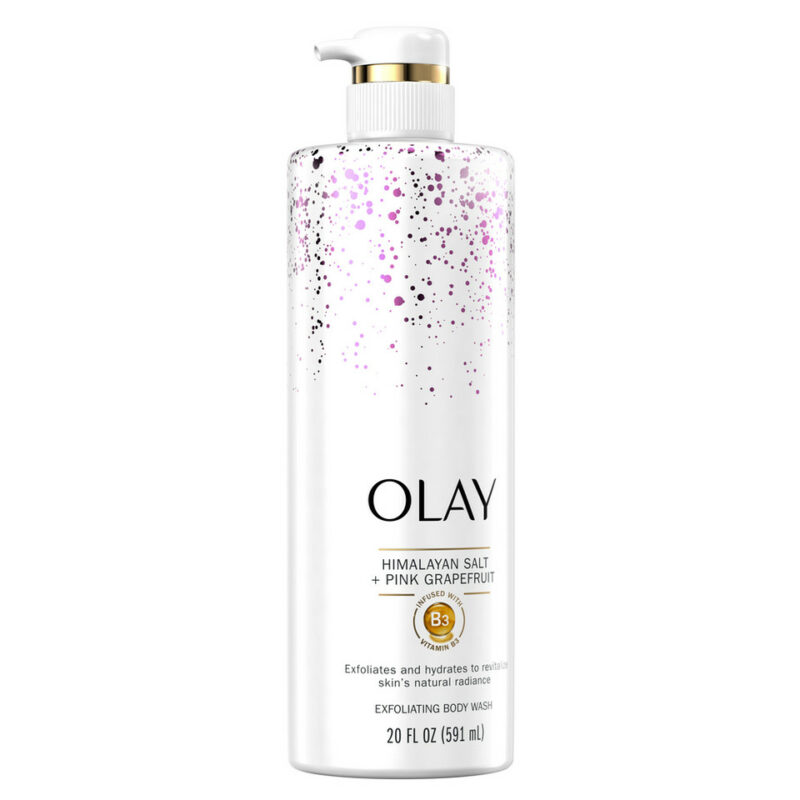 Olay Exfoliating & Revitalizing Body Wash with Himalayan Salt Pink Grapefruit and Vitamin B3 20 FL OZ 591ml, infuses your skin with premium skin care ingredients. Use our luxe formula daily to gently lift away dead skin cells to reveal radiant skin. | Buy at Buybetter.ng