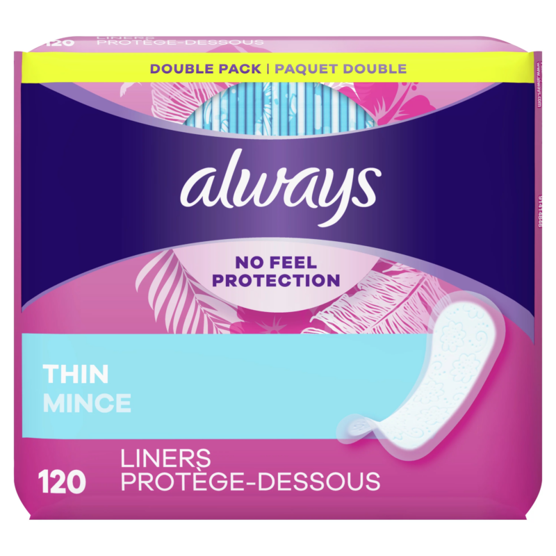 ALWAYS- No feel Protection Daily liners (120 liners) thin mince | buy in Nigeria at buybetter.ng